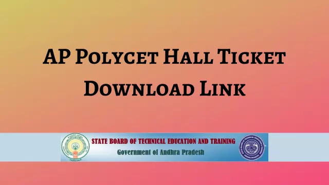 AP Polycet Hall Ticket