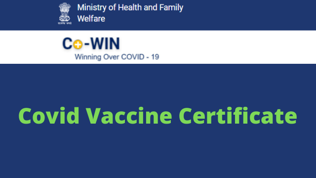 Covid Vaccine Certificate