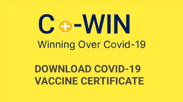 Download COVID-19 Vaccine Certificate @cowin.gov.in