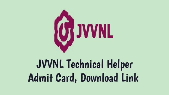 JVVNL Technical Helper Admit Card 2022