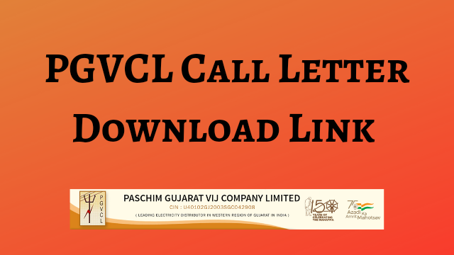 PGCVL Call Letter
