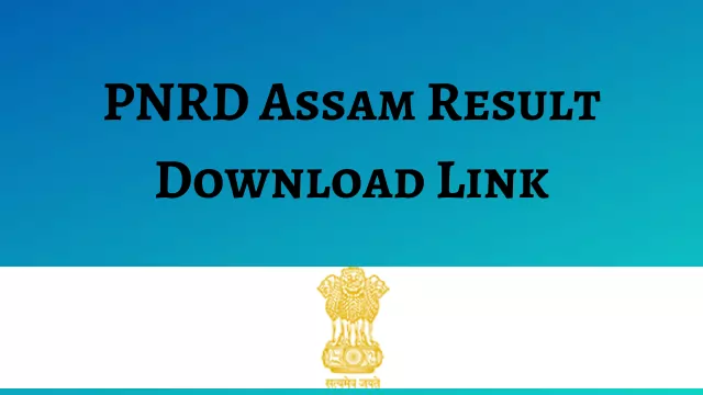 PNRD Assam Result