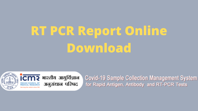 RT PCR Report Online Download