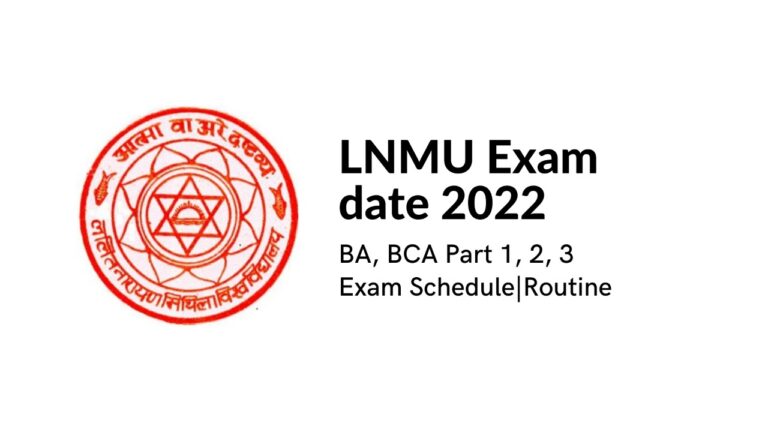 LNMU Exam date 2022 BA, BCA Part 1 2 3 exam schedule, routine