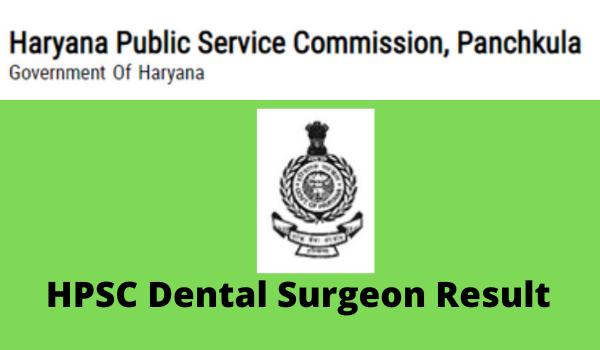 HPSC Dental Surgeon Result