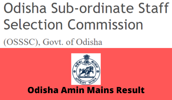 Odisha Amin Mains result