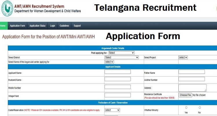 WDCW Telangana Anganwadi Vacancy 2022: Apply Online @mis.tgwdcw.in