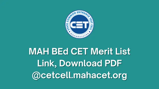 MAH BEd CET Merit List