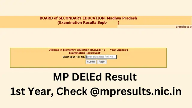 MP DElEd Result