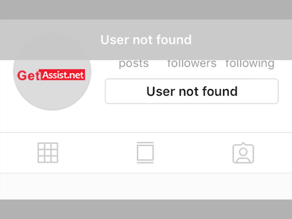“User not found” error on Instagram