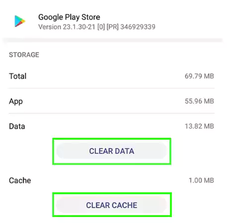 Clear Cache from Storage