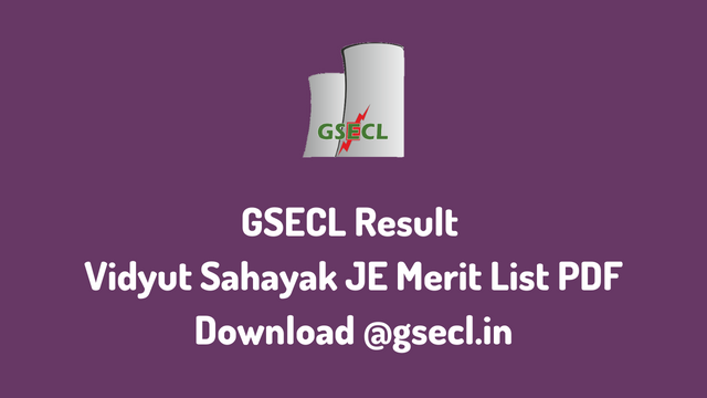 GSECL Result