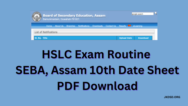 HSLC Exam Routine