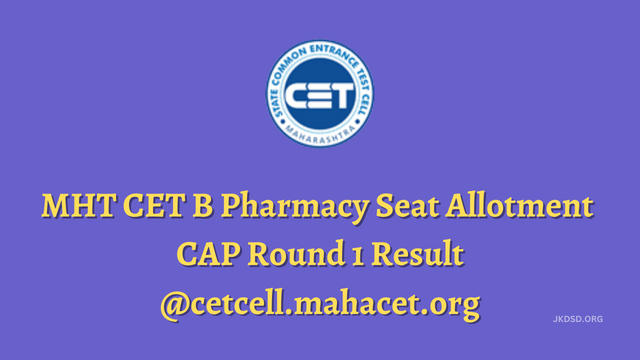 MHT CET B Pharmacy Seat Allotment