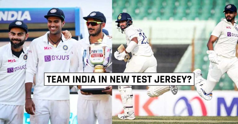 What has changed in India’s Test jersey for Bangladesh Test series?