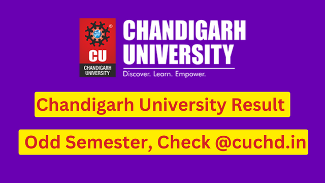 Chandigarh University Result 2023, Odd Semester, Check @cuchd.in