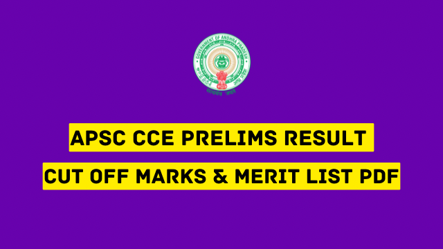 APSC CCE Prelims Result 2023