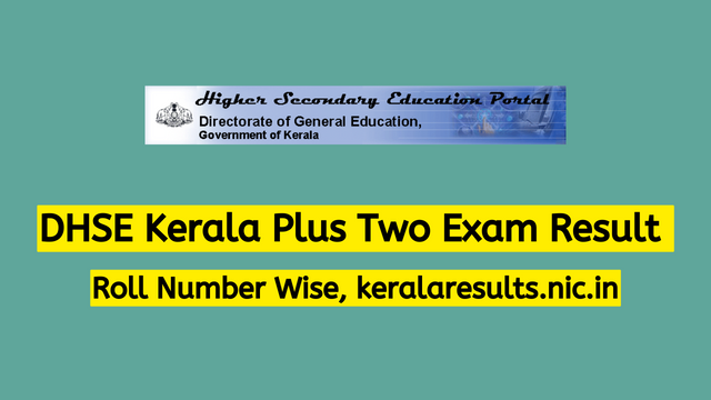 DHSE Kerala Plus Two Exam Result