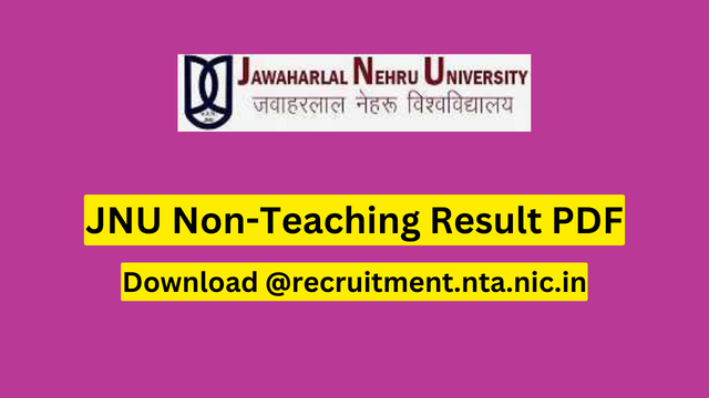 JNU Non-Teaching Result 