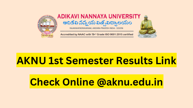 AKNU 1st Semester Results 2023 