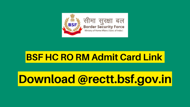 BSF HC RO RM Admit Card