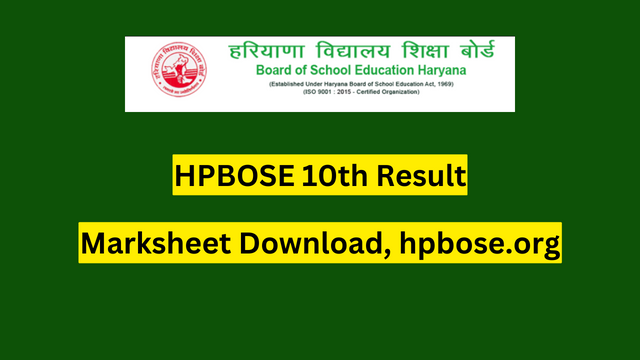 HPBOSE 10th Result 2023