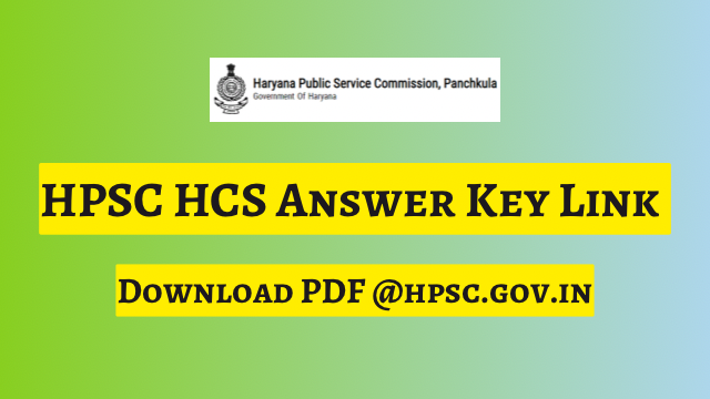HPSC HCS Answer Key 2023 