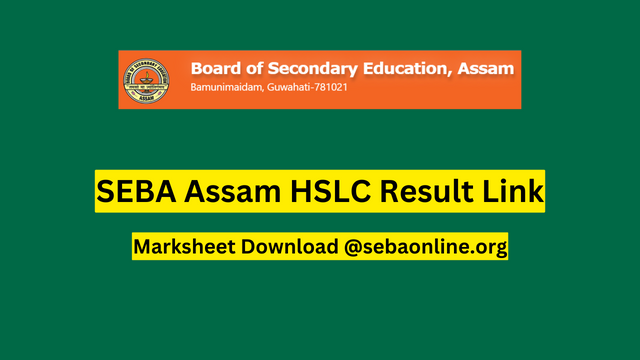 SEBA Assam HSLC Result