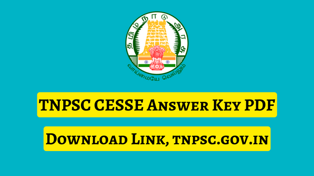 TNPSC CESSE 2023 Answer Key