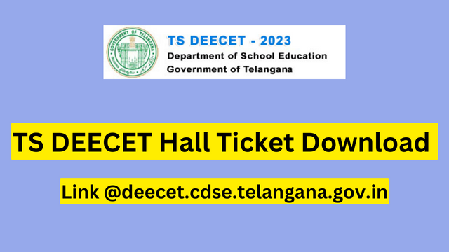 TS DEECET Hall Ticket Download