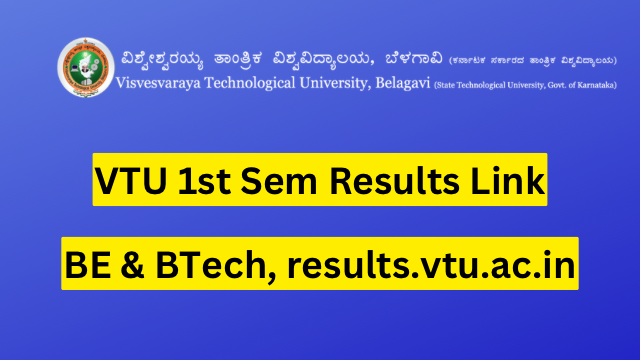 VTU 1st Sem Results 2023