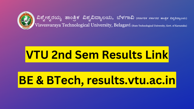 VTU 2nd Sem Results 2023