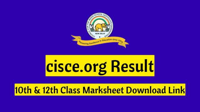 cisce.org 2023 Result