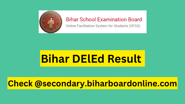 Bihar DElEd Result 2023 