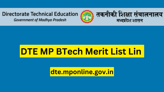 DTE MP BTech Merit List 2023