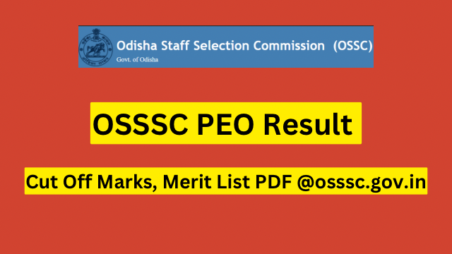 OSSSC PEO Result 2023