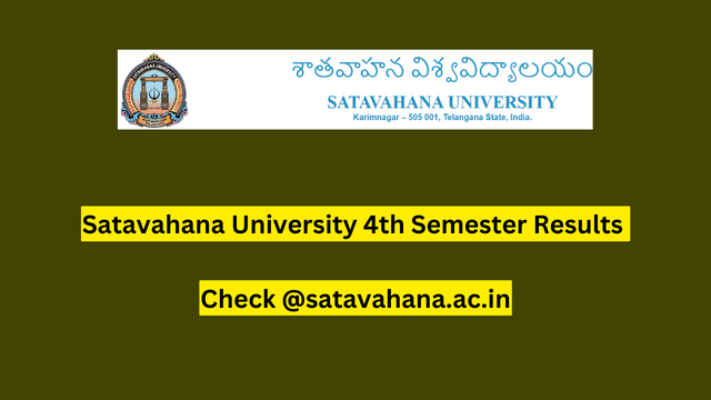 Satavahana University 4th Semester Results 2023