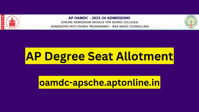 AP Degree Seat Allotment 2023 link