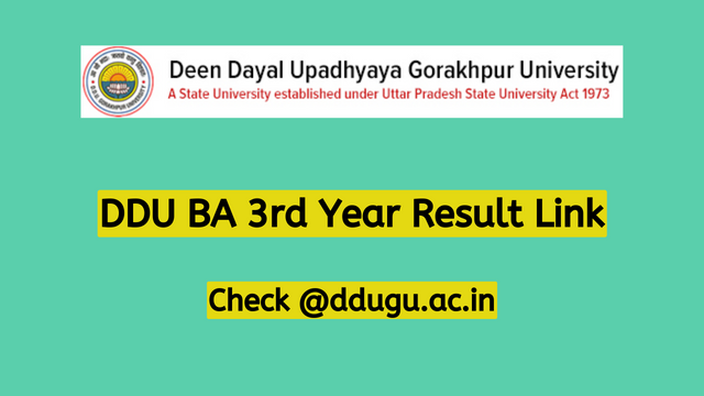 DDU BA 3rd Year Result 2023