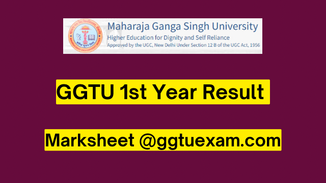 GGTU 1st Year Result 