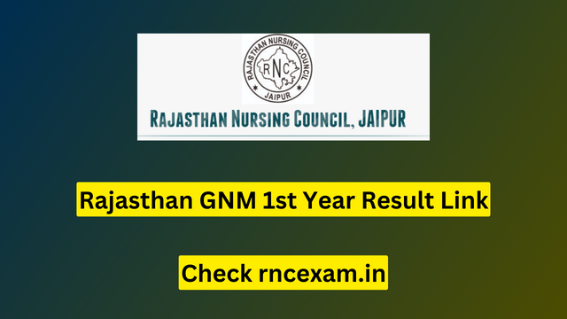 Rajasthan GNM 1st Year Result Link