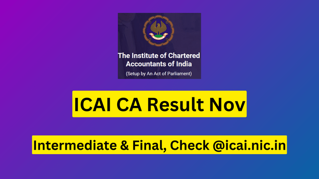 ICAI CA Result Nov 2023