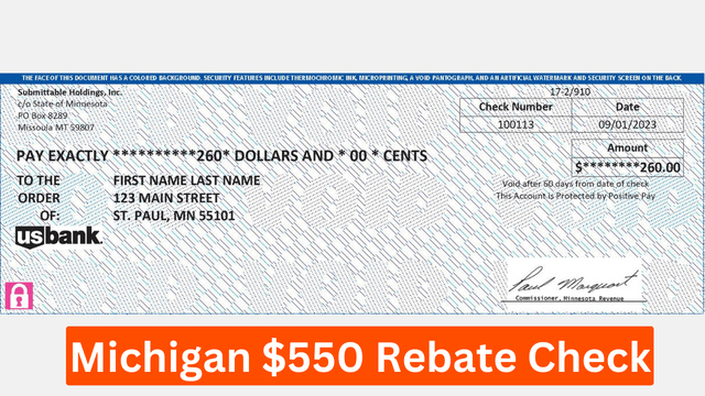 Michigan $550 Rebate Check – Eligibility and Deadline to receive payment!