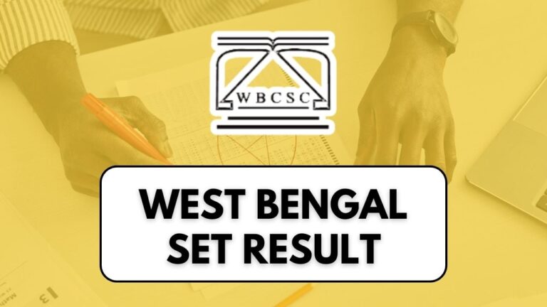 WB SET 2024 Result WBCSC State Eligibility Test Qualifying Marks