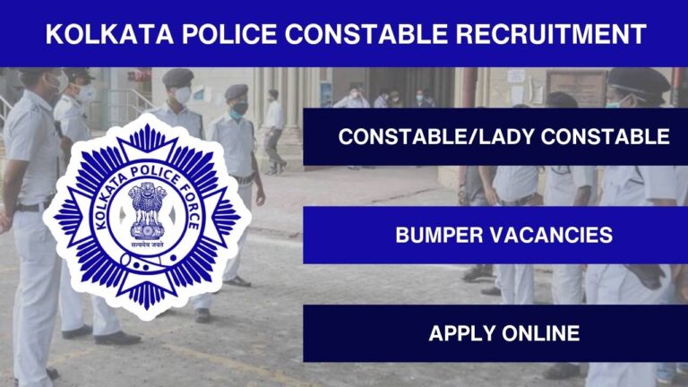 Kolkata Police Recruitment 2024, Apply Online for 3734 WBP Constable Vacancies
