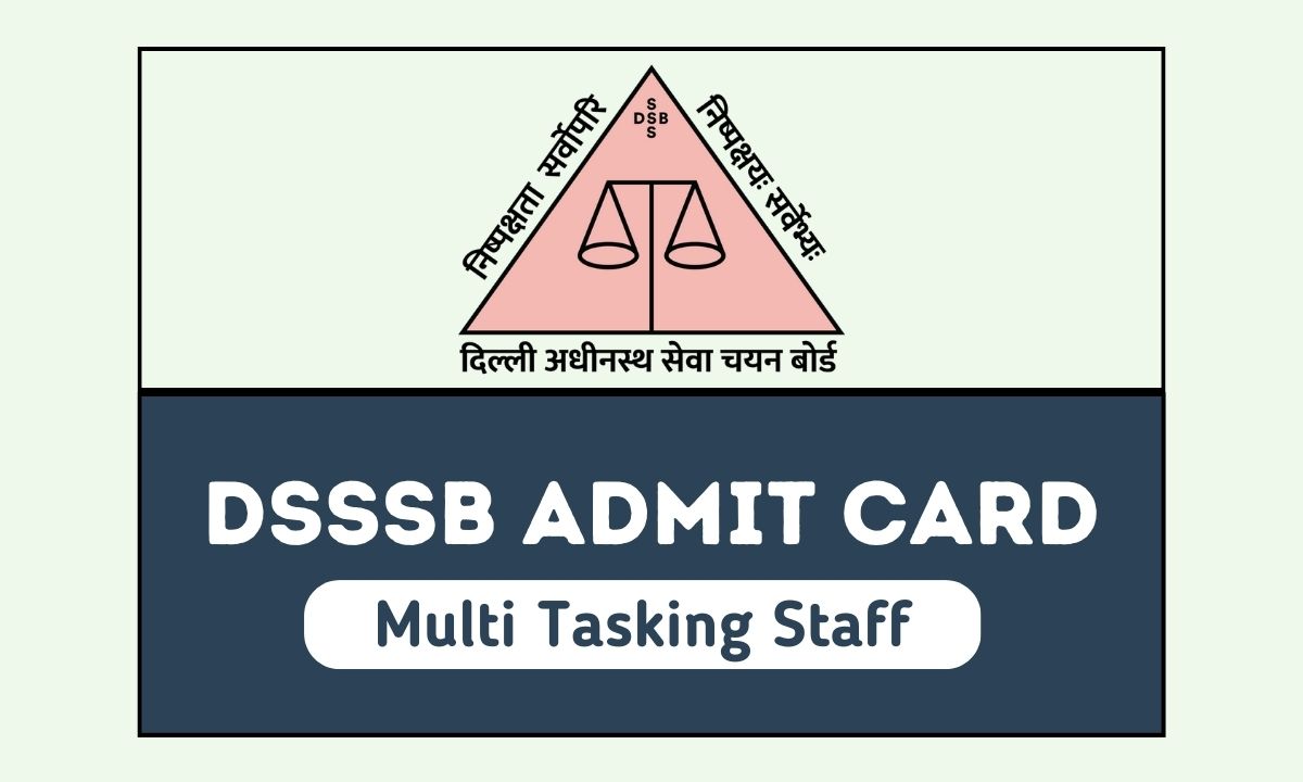 DSSSB MTS Admit Card