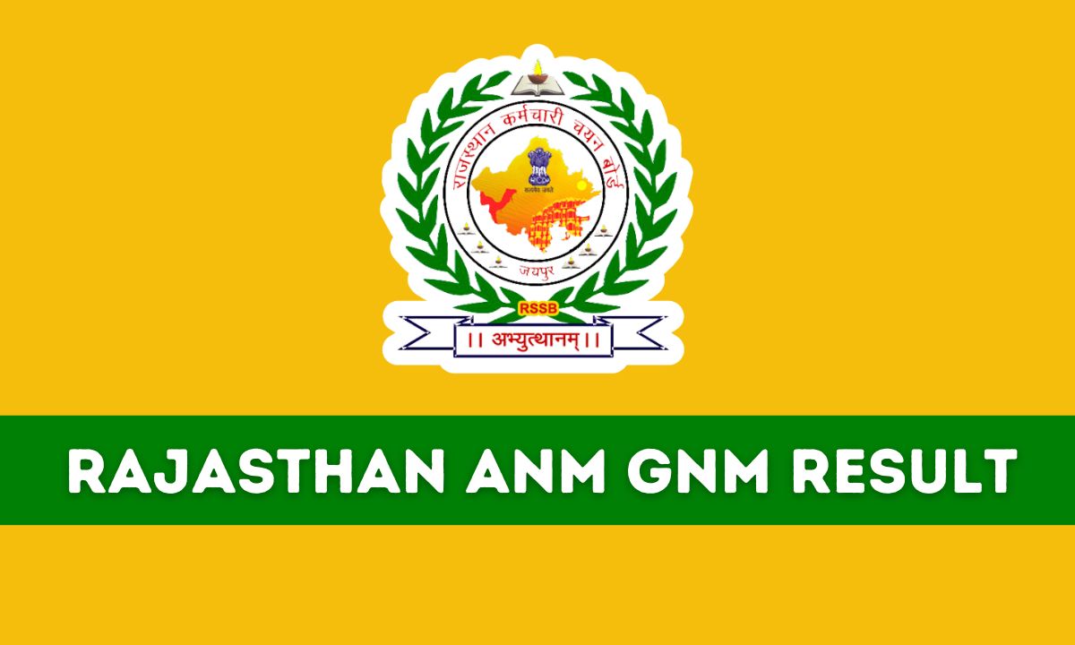 Rajasthan ANM GNM Result