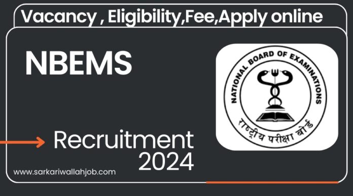 NBEMS Recruitment 2024