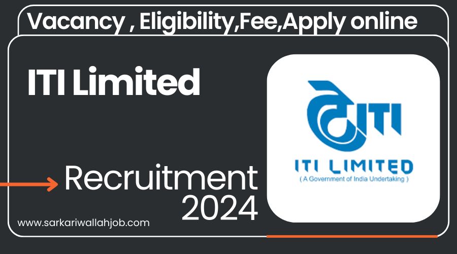 ITI Limited Manager Jobs Notification 2024 