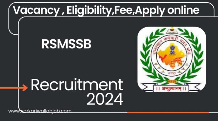 RSMSSB Analyst Jobs Notification 2024